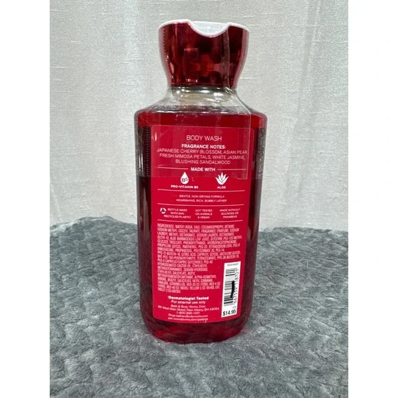 Bath & Body Works Japanese Cherry Blossom Body Wash 10oz Aloe Vitamin B5 New - Picture 2 of 2